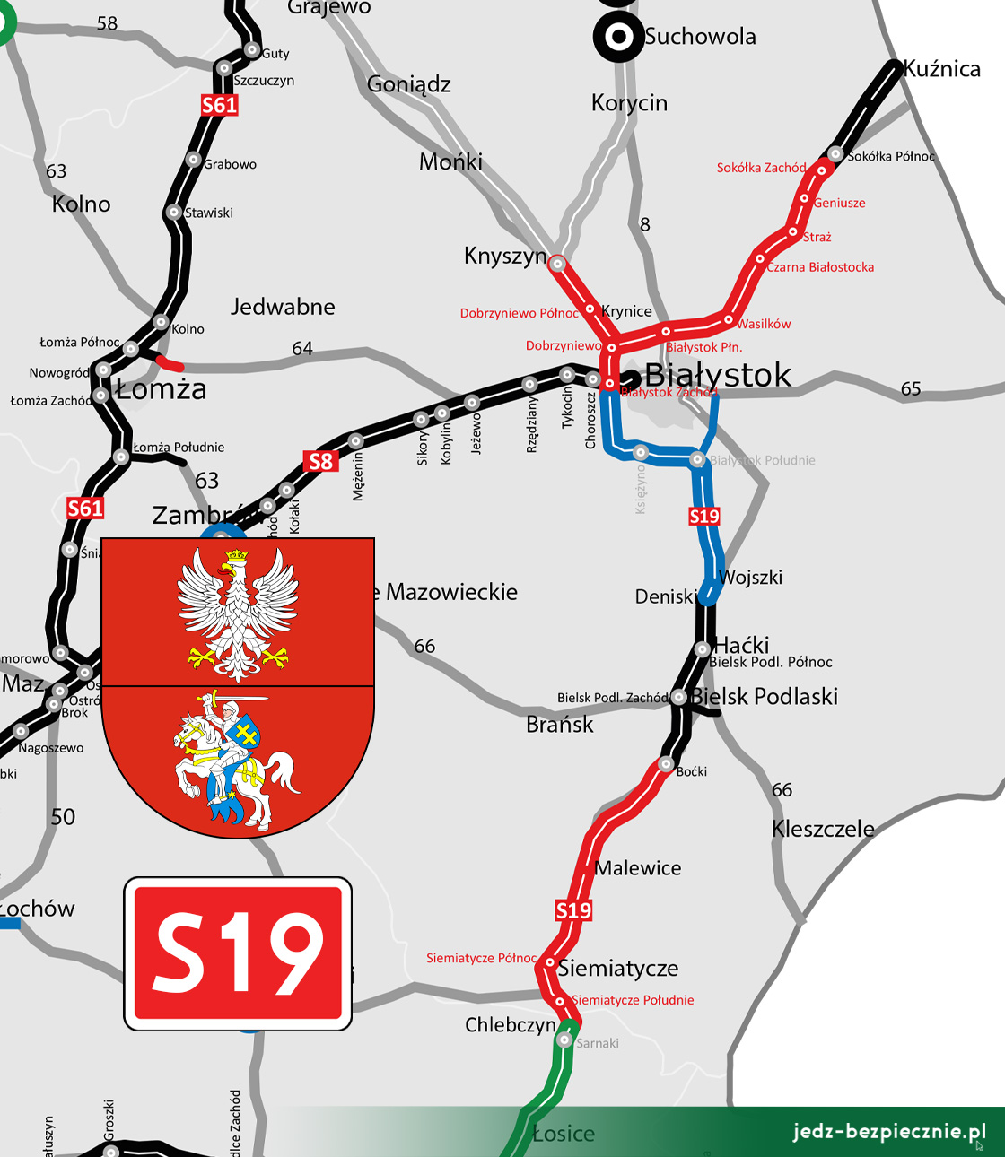 Realizacja drogi ekspresowej S19 w województwie podlaskim, stan sierpień 2026 | Jedź Bezpiecznie